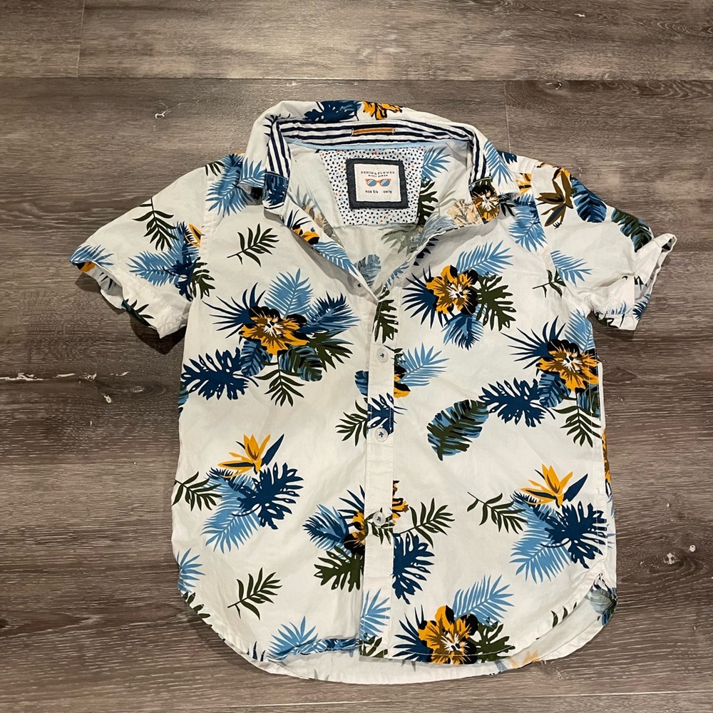 Denim & Flower Ricky Singh Hawaiian Button Down — Toddler
